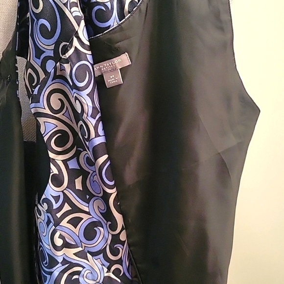 Ann Taylor Woman's Lined Sleeveless Blue Shimmer Dress, Size 6P - Picture 7 of 7